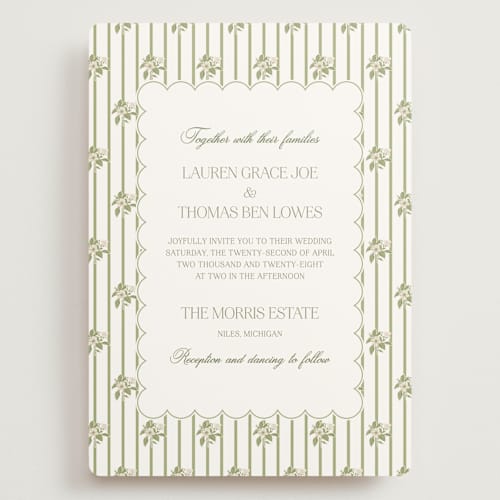 This is a petal wedding invitations with standard by Lisa Joanna Harrison called summer fields printing on signature in grand