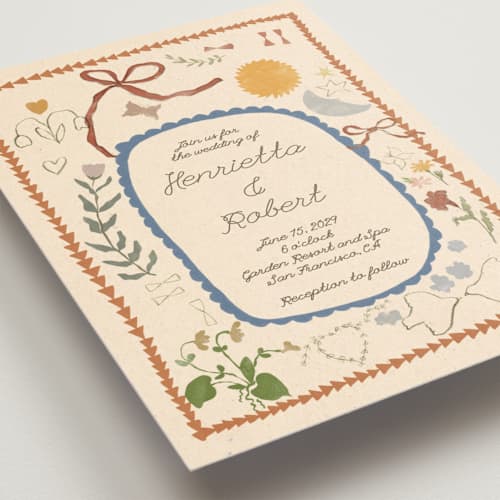 This is a magic petite wedding invitations with standard by Sumak Studio called pure magic printing on signature in petite