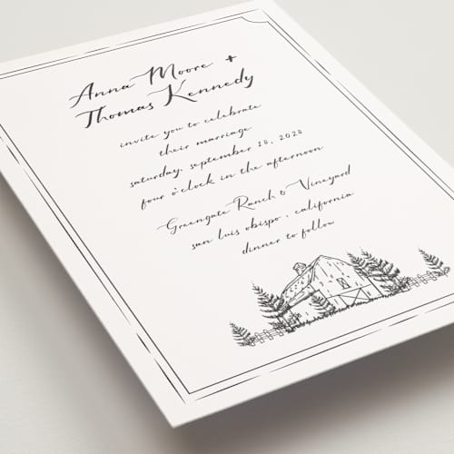 This is a cloudy petite wedding invitations with standard by Sherley Ferreira called southern soul printing on signature in petite