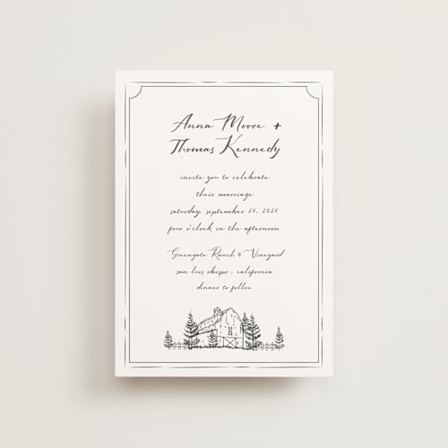 This is a cloudy petite wedding invitations with standard by Sherley Ferreira called southern soul printing on signature in petite