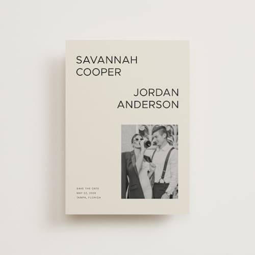 This is a champagne save the date postcards with standard by seulghi called you & i printing on signature in postcard