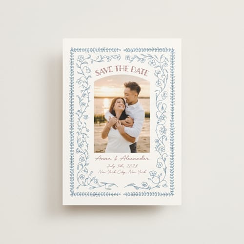 This is a aquamarine save the date postcards with standard by Elisa Lara Campos called perfect day printing on signature in postcard