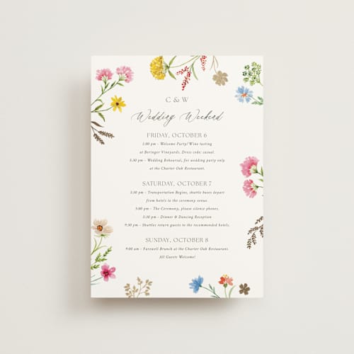 This is a garden ceremony reception essentials with foil pressed by Yaling Hou Suzuki called bright garden printing on signature in petite