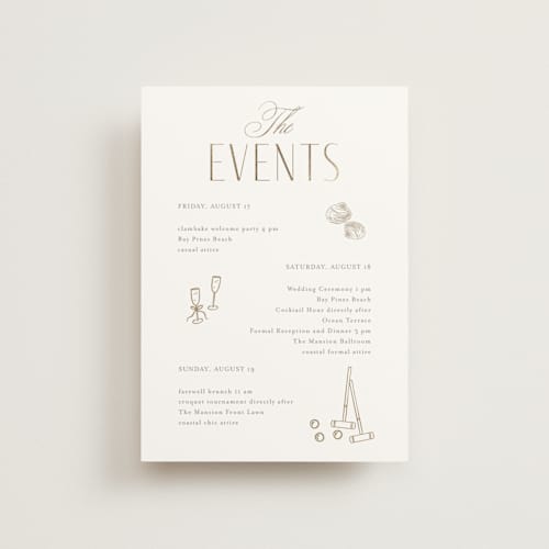 This is a fog ceremony reception essentials with foil pressed by Ashlee Townsend called monatuk printing on signature in petite