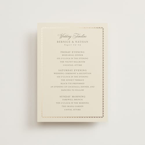 This is a champagne ceremony reception essentials with foil pressed by Deynaaz Daraei called ahlum printing on signature in petite