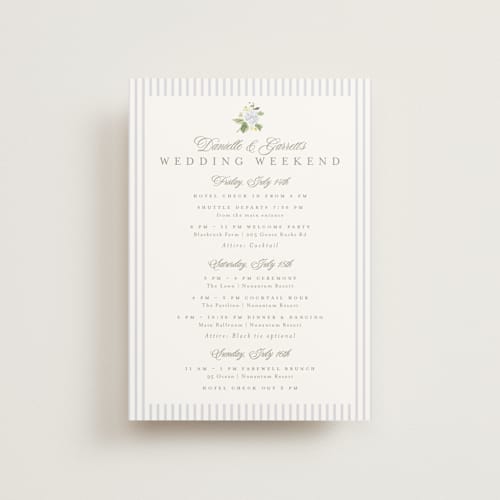 This is a sky ceremony reception essentials with standard by Everett Paper Goods called ocean point printing on signature in petite