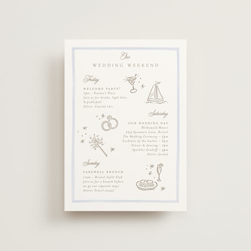 This is a aqua ceremony reception essentials with standard by Jennifer Wick called bristol printing on signature in petite