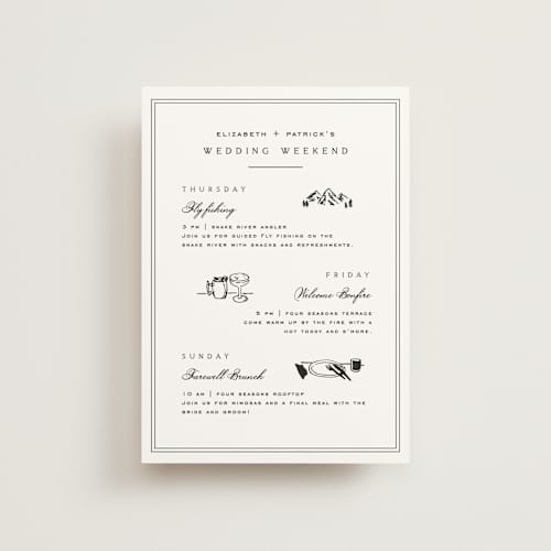 This is a linen ceremony reception essentials with standard by Amy Kross called aspen knoll printing on signature in petite