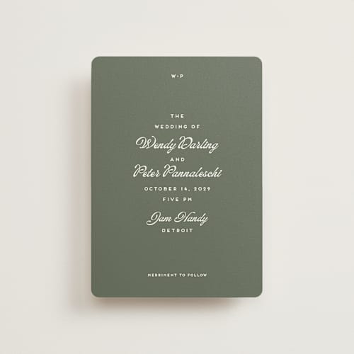 This is a garden petite wedding invitations with standard by Snow and Ivy called penumbra printing on signature in petite