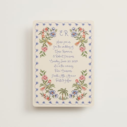 This is a sea petite wedding invitations with standard by Chris Griffith called artisan wedding printing on signature in petite