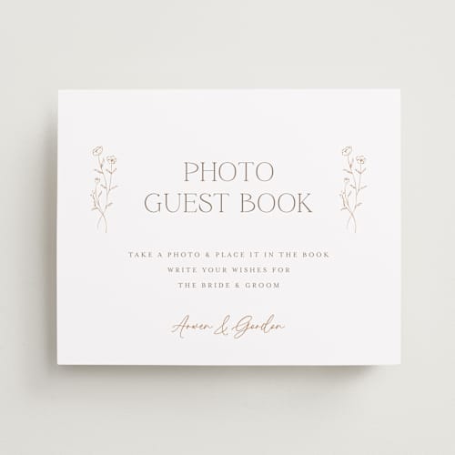 This is a chiffon wedding signs with standard by chocomocacino called kouignette printing on doublethick in 8x10