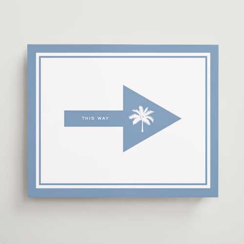 This is a provincial blue wedding signs with standard by Sara Hicks Malone called preston printing on premium sign board in 16x20