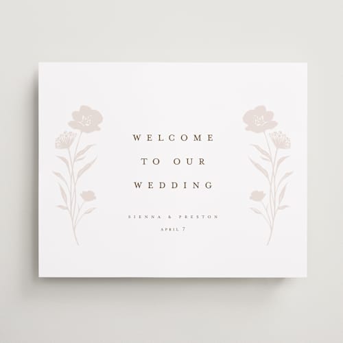 This is a coffee wedding signs with standard by chocomocacino called shiruko printing on premium sign board in 16x20