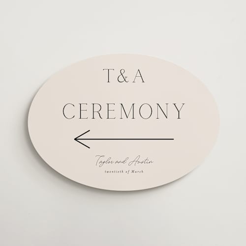This is a linen wedding signs with standard by Vanessa Doyle called in love printing on premium sign board in 16x20