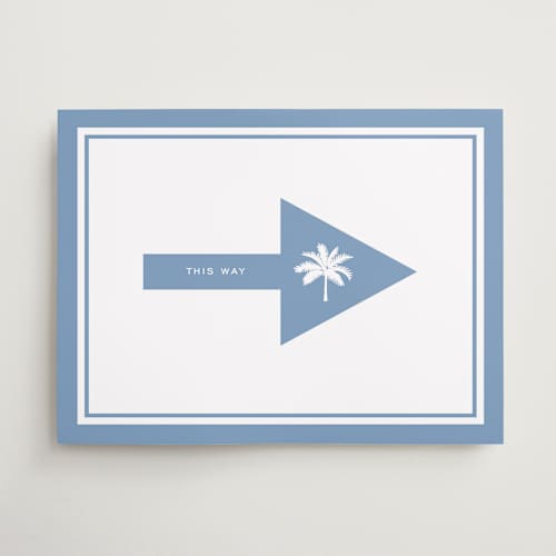 This is a provincial blue wedding signs with standard by Sara Hicks Malone called preston printing on premium sign board in 18x24