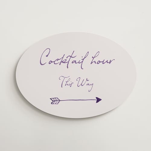This is a hydrangea wedding signs with standard by Cass Loh called tablescape drawing printing on premium sign board in 18x24