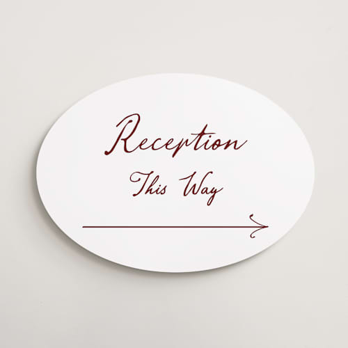 This is a wine wedding signs with standard by Cass Loh called handwritten printing on premium sign board in 18x24