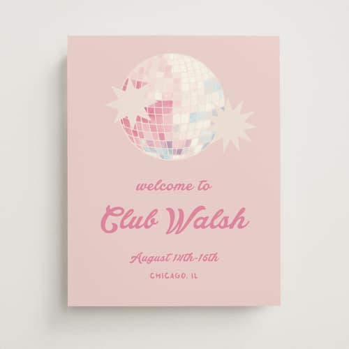 This is a azalea wedding signs with standard by Creo Study called disco cowgirl printing on premium sign board in small