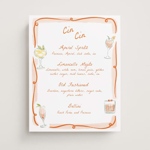 This is a flame wedding signs with standard by Pati Cascino called giardino printing on doublethick in 11x14