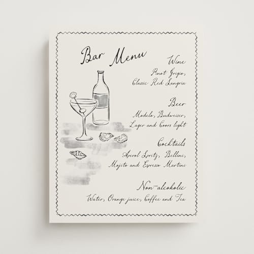 This is a rock wedding signs with standard by Pati Cascino called puglia printing on doublethick in 11x14