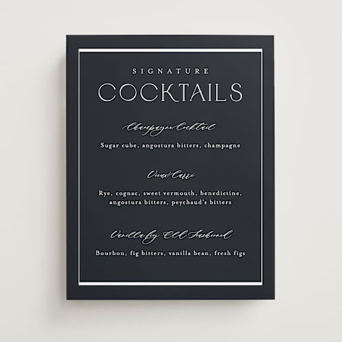 This is a ocean wedding signs with standard by Stacey Meacham called luster printing on doublethick in 11x14