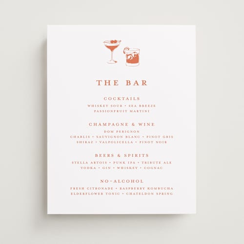 This is a spritz wedding signs with standard by Pippa Shaw called lobster printing on doublethick in 11x14