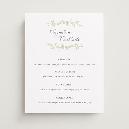 This is a spring wedding signs with standard by Susan Moyal called flower garden printing on doublethick in 11x14