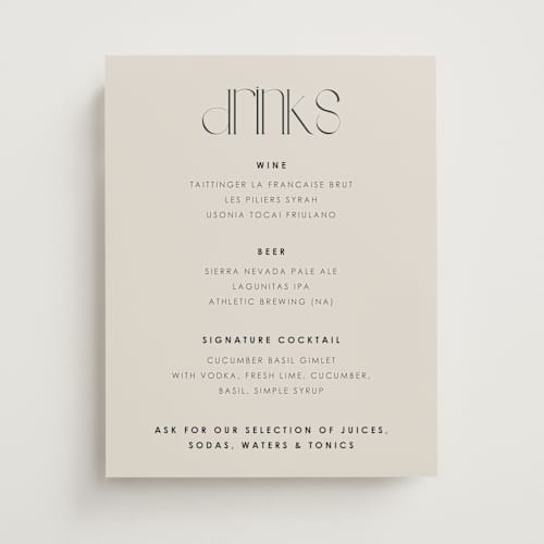 This is a noir wedding signs with standard by flvx studio called essentials printing on doublethick in 11x14