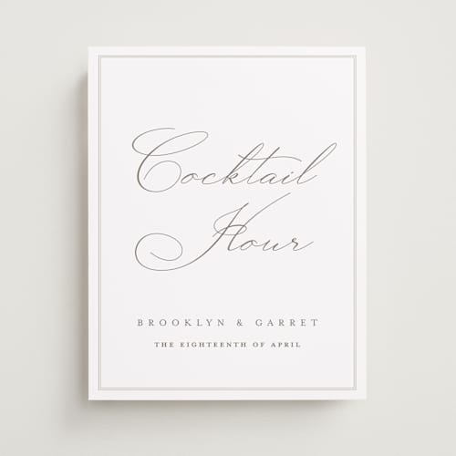 This is a cotton wedding signs with standard by Amy Kross called overlapping printing on premium sign board in 11x14