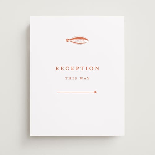 This is a spritz wedding signs with standard by Pippa Shaw called lobster printing on premium sign board in 11x14
