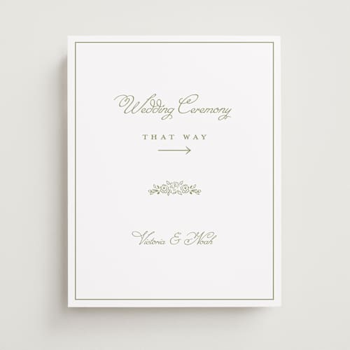 This is a moss wedding signs with standard by Petra Kern called crestino printing on premium sign board in 11x14
