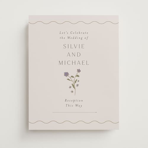 This is a petal wedding signs with standard by Nicoletta Savod called parisian garden printing on premium sign board in standard