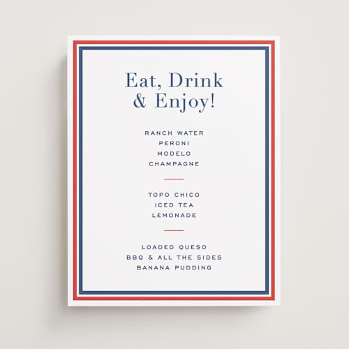This is a navy graduation party decorations with standard by Megan Davis called study printing on doublethick in 11x14