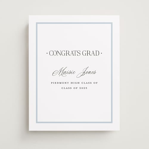 This is a hydrangea graduation party decorations with standard by Carolyn MacLaren called dotted classic printing on doublethick in 11x14
