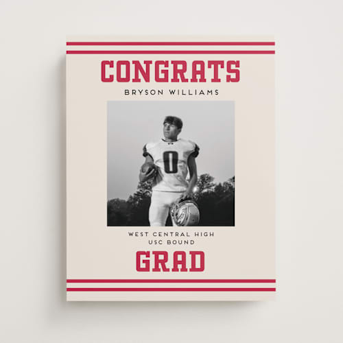 This is a cherry graduation party decorations with standard by Louise Kay called team grad printing on premium sign board in 11x14