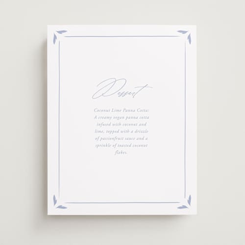 This is a pale cerulean wedding signs with standard by Sabrin Deirani called ocean dreams printing on doublethick in 11x14