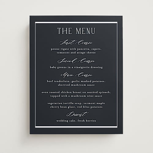 This is a ocean wedding signs with standard by Stacey Meacham called luster printing on doublethick in 11x14