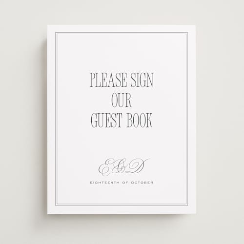 This is a sugar wedding signs with standard by chocomocacino called ris al’amande printing on doublethick in 11x14