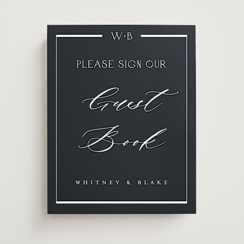This is a ocean wedding signs with standard by Stacey Meacham called luster printing on doublethick in 11x14