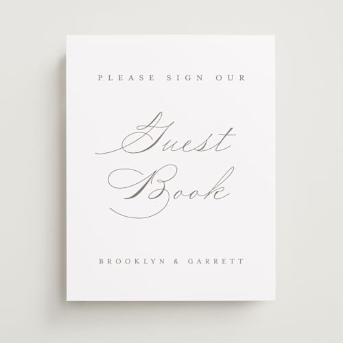 This is a cotton wedding signs with standard by Amy Kross called overlapping printing on doublethick in 11x14