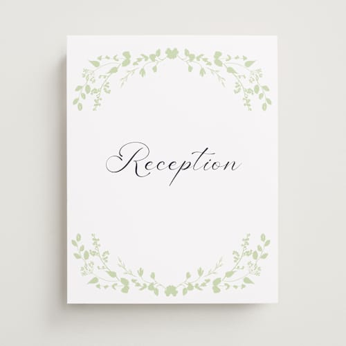 This is a spring wedding signs with standard by Susan Moyal called flower garden printing on doublethick in 11x14