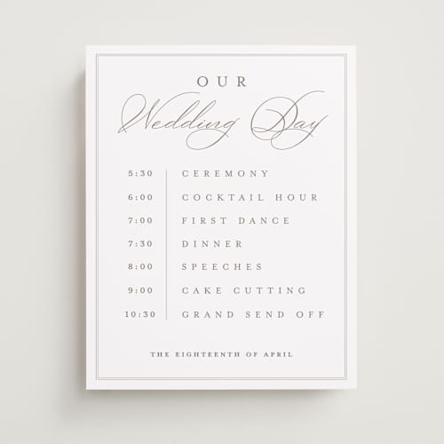 This is a cotton wedding signs with standard by Amy Kross called overlapping printing on premium sign board in 11x14