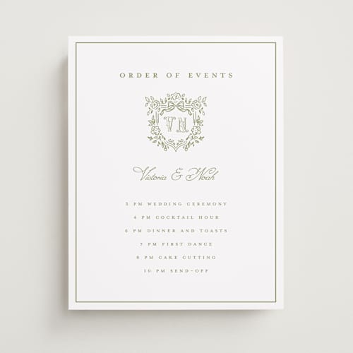 This is a moss wedding signs with standard by Petra Kern called crestino printing on premium sign board in 11x14