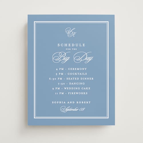 This is a ocean wedding signs with standard by Creo Study called posh printing on premium sign board in 11x14