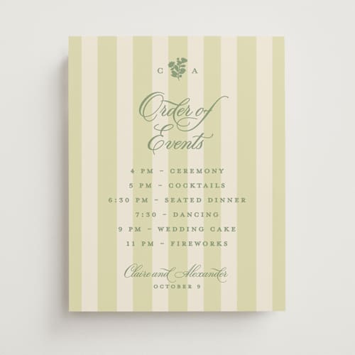 This is a citrine wedding signs with standard by Creo Study called heirloom printing on premium sign board in 11x14