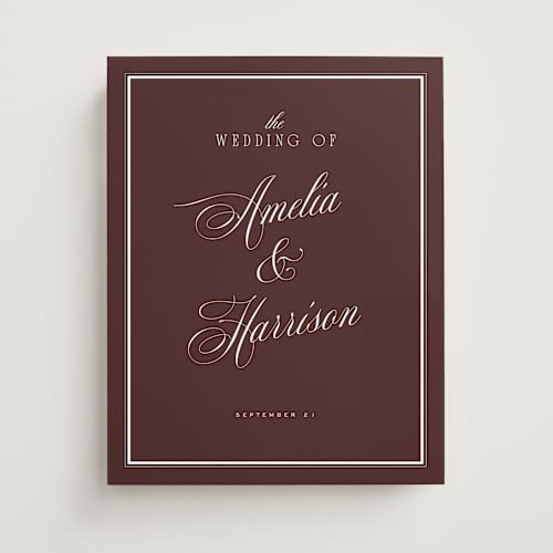 This is a cabernet wedding signs with standard by Eric Clegg called classic wedding printing on premium sign board in 11x14