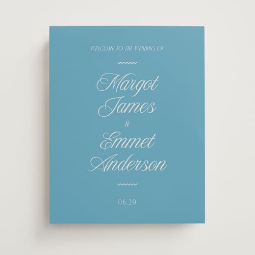 This is a bluebell wedding signs with standard by Kat Roberts called southern formal printing on premium sign board in 11x14