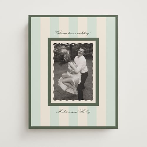 This is a mint wedding signs with standard by Kristie Kern called pop printing on premium sign board in 11x14