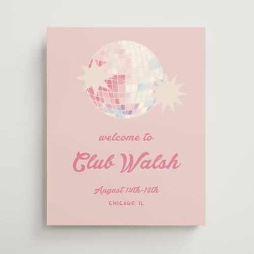 This is a azalea wedding signs with standard by Creo Study called disco cowgirl printing on premium sign board in medium