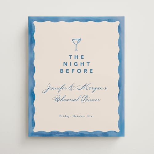 This is a almalfi wedding signs with standard by Creo Study called formal scallop printing on premium sign board in medium